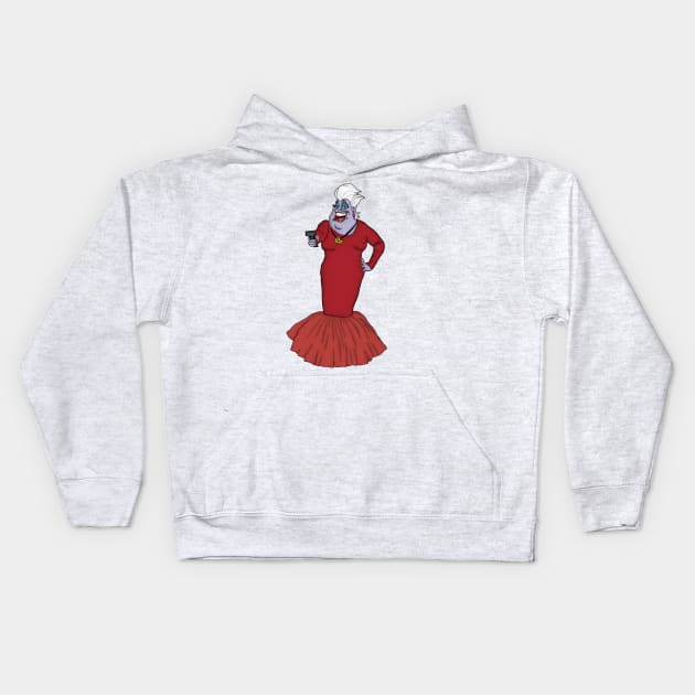 Sea Witch Mashup Kids Hoodie by Jim_Nauseum